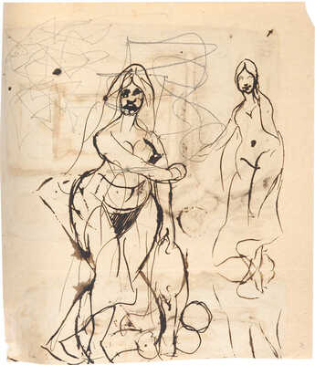 Феофилактов Николай Петрович. Две композиции (на оборотной стороне наброски)